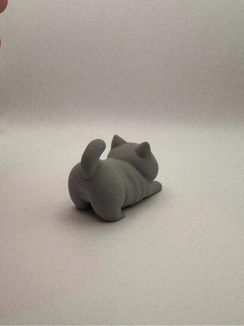 Gray Cat Figurine Decorative Pet Statue